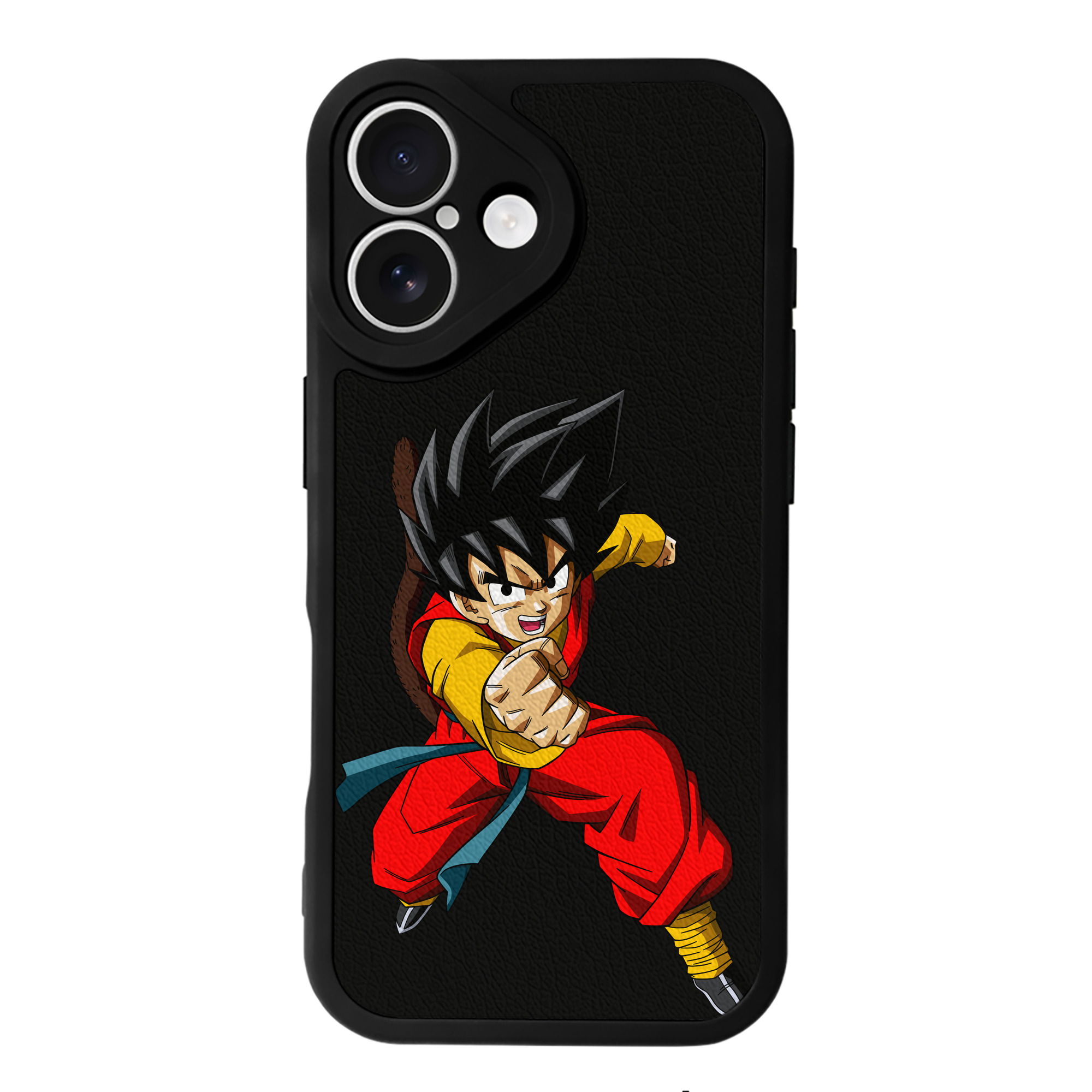 （画像用） ドラゴンボール 孫悟空（そん ごくう）Son Goku カカロット DRAGON BALL Kakarotto 【iPhone 16シリーズ対応】シリコンスマホケース（レザー調） 材質：シリコン